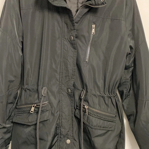 Mossimo Supply Co Jacket Women’s Medium Black Utility Jacket Mid Length Zip poc… - Picture 3 of 8